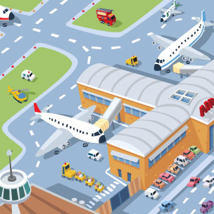 Click To See Airport Illustration On Istock