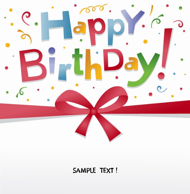 Happy Birthday Greeting Card Vector   Free Vector   Eps10