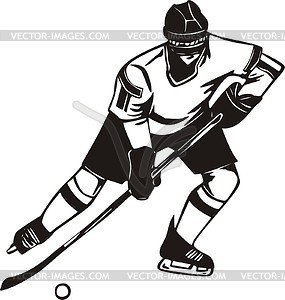 Ice Hockey Player   Vector Clip Art