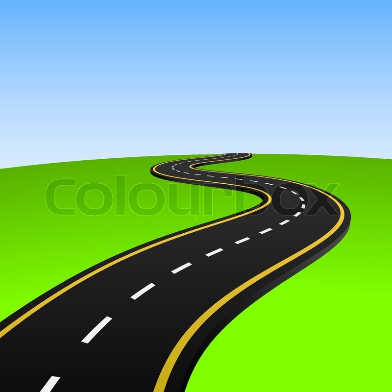 Illustration Curvy Road