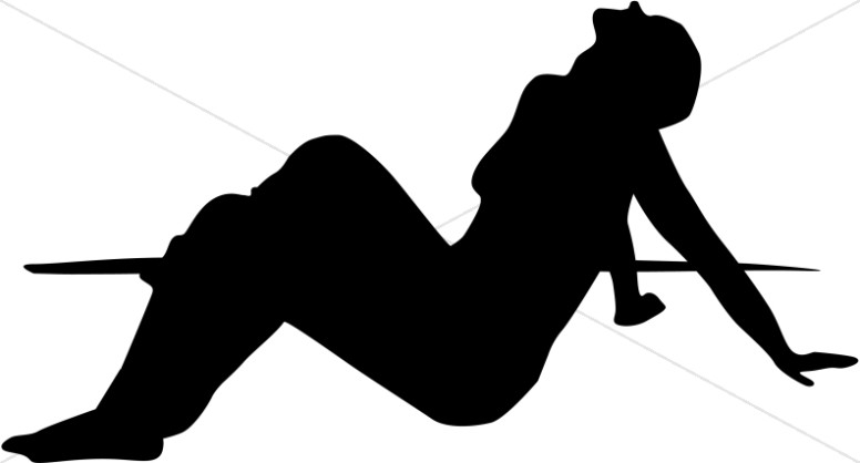Looking Up Silhouette   Prayer Clipart
