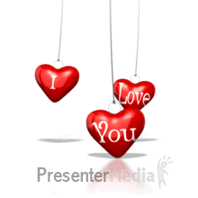 Love You Hearts Swinging Powerpoint Animation