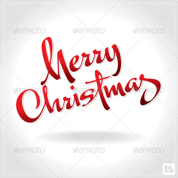 Merry Christmas Hand Lettering  Vector    Christmas Seasons Holidays
