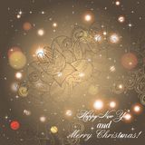 New Year Greeting Card  Congratulations On Christmas  Circle Lace Hand