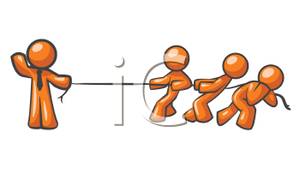 Of A Group Of People Playing Tug Of War   Royalty Free Clipart Picture