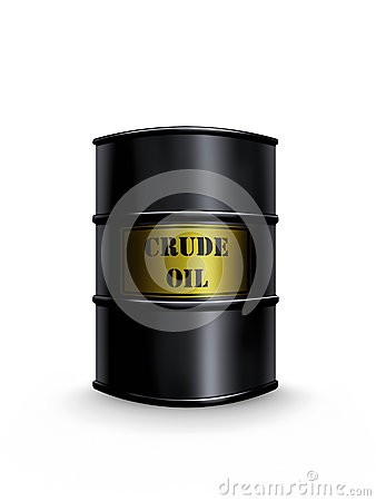 Oil Barrel Isolated On White Background