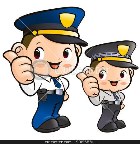 Police Officer Template   Police Officer Character Vector Illustration