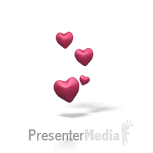 Red Valentine Bubbling Hearts Powerpoint Animation