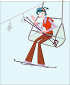 Ski Lift Clip Art Illustrations  143 Ski Lift Clipart Eps Vector