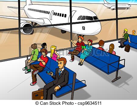Stock Illustration   Airport Lounge   Stock Illustration Royalty Free