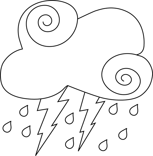 Thunder Cloud Clipart Black And White Cloud Clip Art Black And White