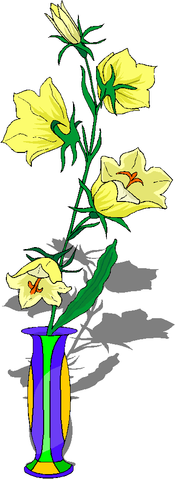 Yellow Flowers In The Vase Free Clipart