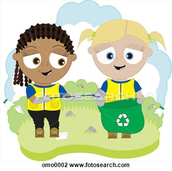 Art   Children Helping To Pick Up Litter  Fotosearch   Search Clipart    