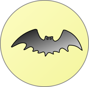 Bat With Moon Clip Art At Clker Com   Vector Clip Art Online Royalty