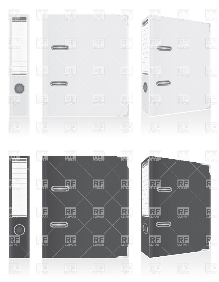 Black And White Office Folders Download Royalty Free Vector File Eps