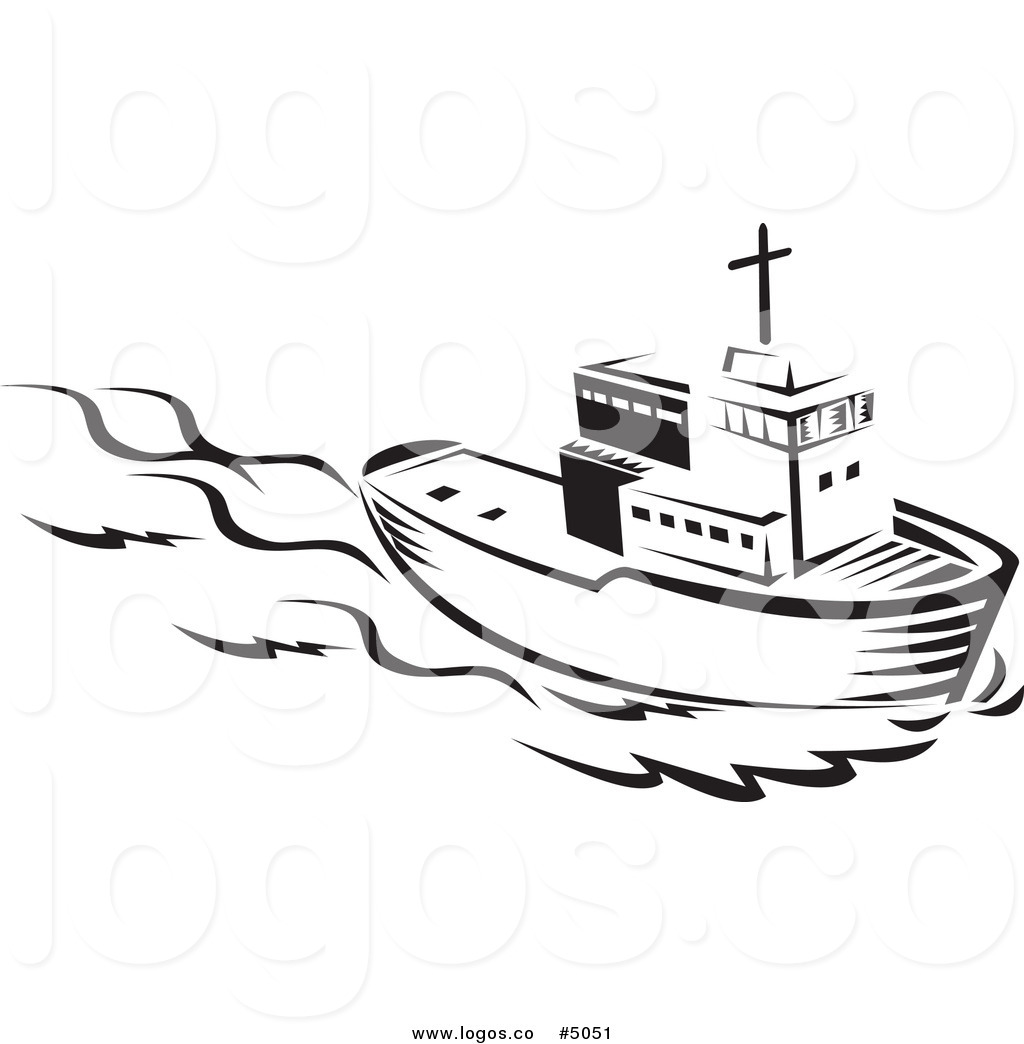 Black And White Tug Boat Logo Black And White Fishing Boat Logo Tug    
