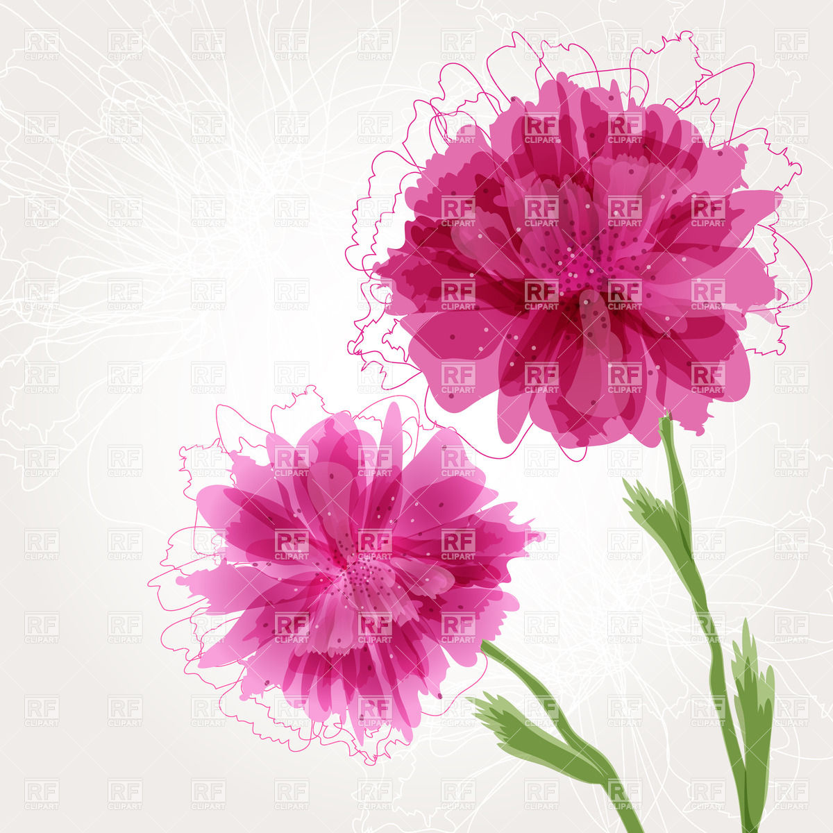 Bud Of Peony Flower Download Royalty Free Vector Clipart Eps