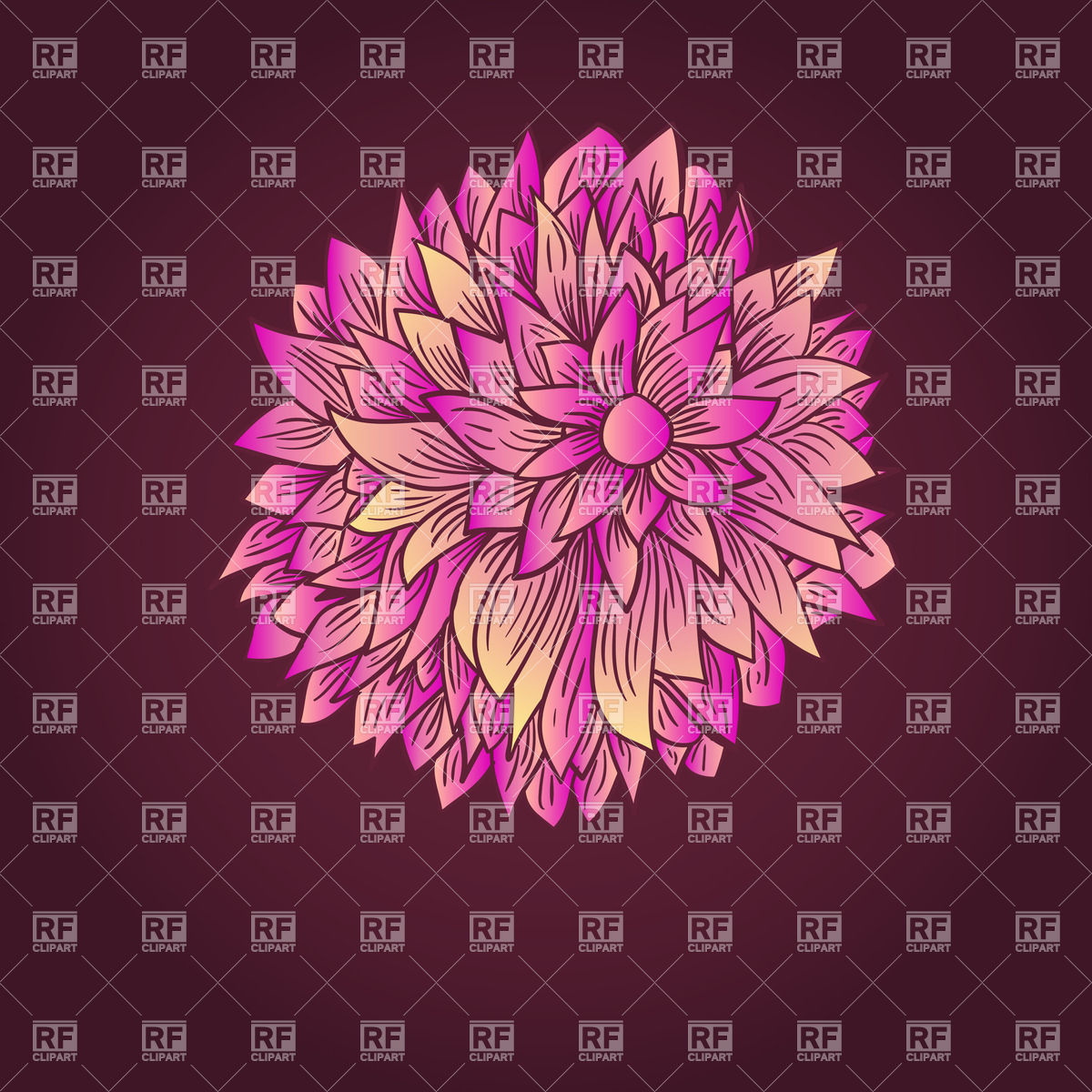 Bud Of Peony Flower Plants And Animals Download Royalty Free Vector    