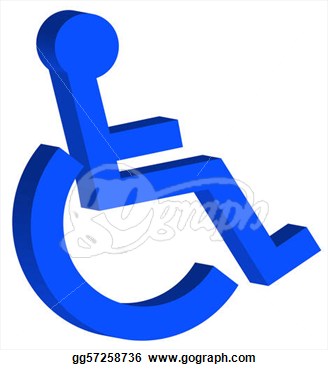 Clip Art   Handicap Or Wheelchair Access Symbol   Stock Illustration