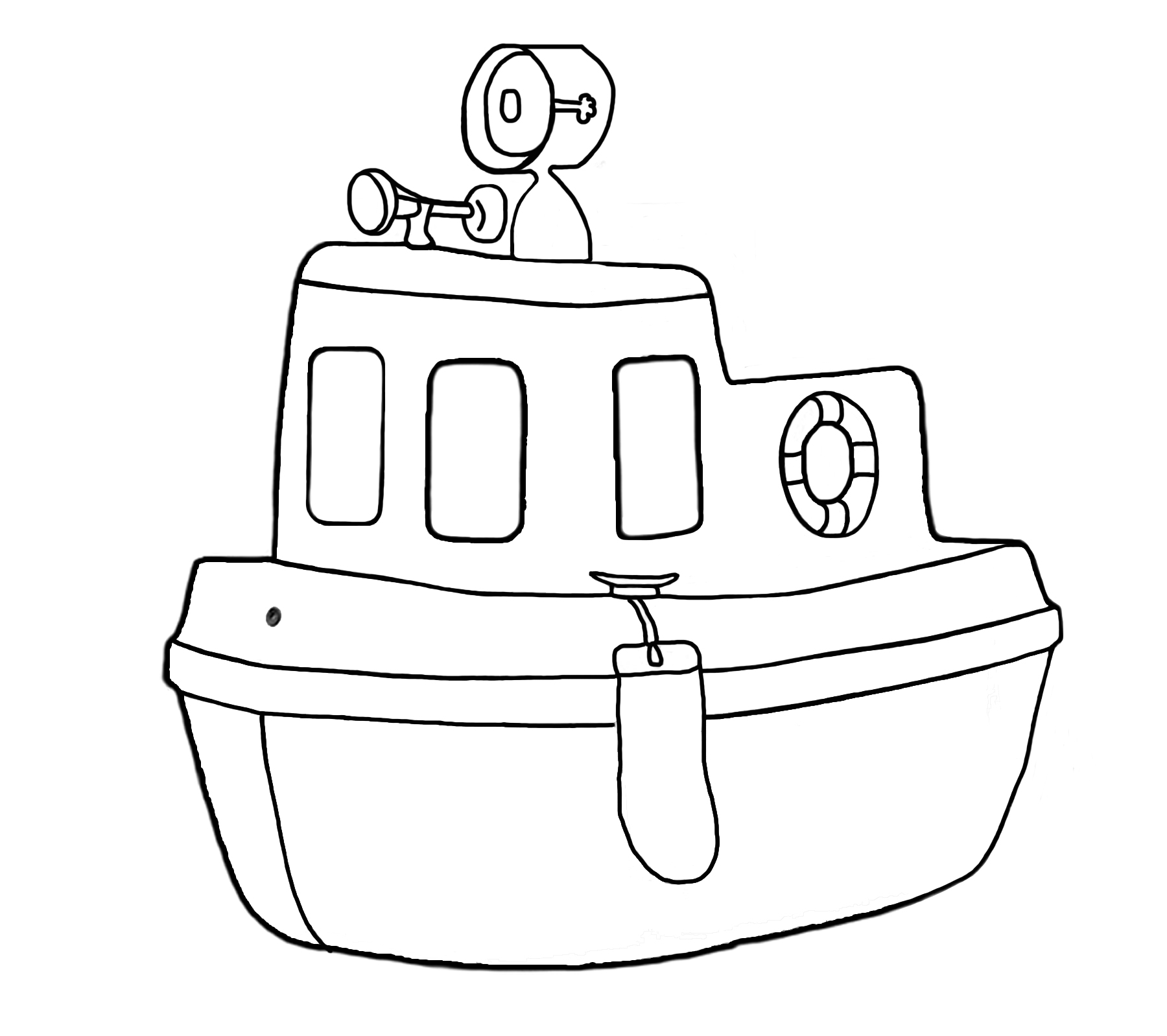 Coloring Pages Tug Boat