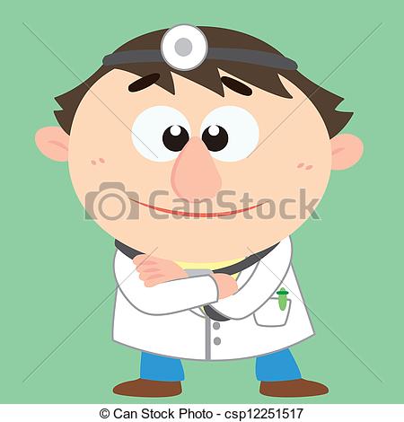 Cute Cartoon Doctor Vector    Csp12251517   Search Clipart    