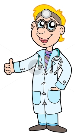 Cute Doctor Stock Vector Clipart Cute Doctor On White Background    