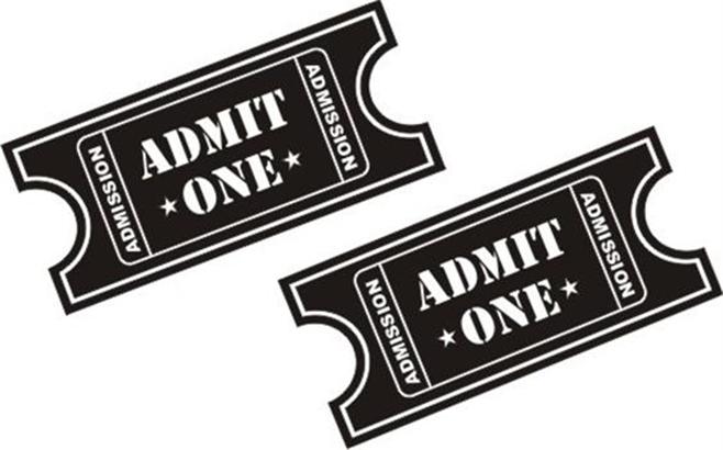 Details About Admit One Movie Ticket   Wall Art Vinyl Decal Sticker