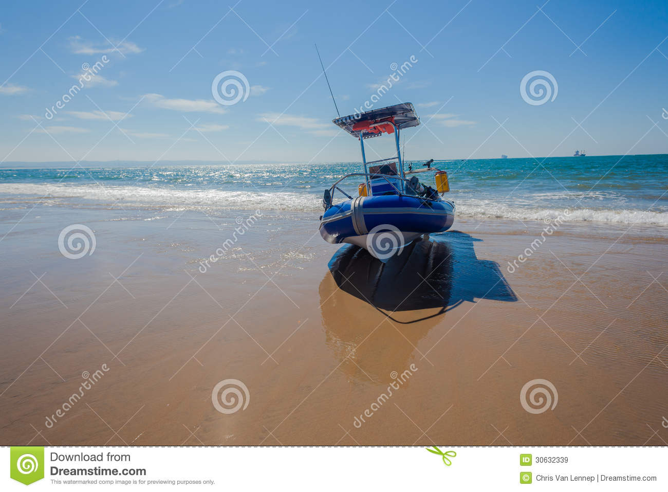 Fishing Ski Boat Beach Sea Editorial Stock Image   Image  30632339