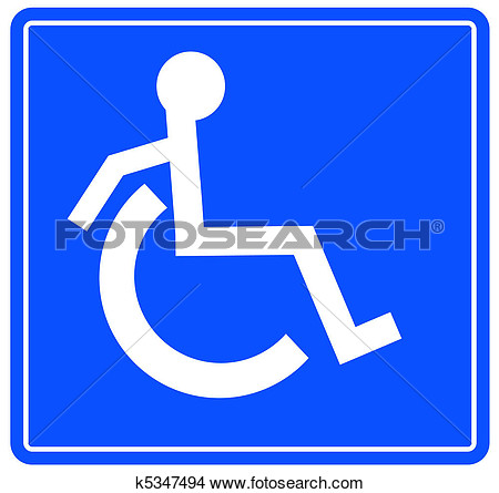 Handicap Or Wheelchair Accessible Sign   Fotosearch   Search Clip Art