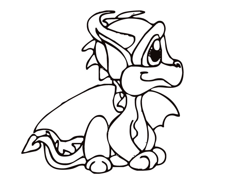 Printable Baby Dragon Coloring Page From Freshcoloring Com