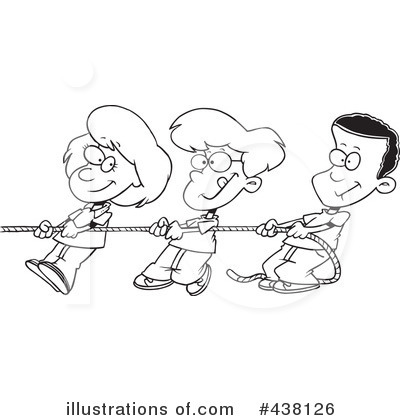 Pull And Tug Of War Colouring Pages