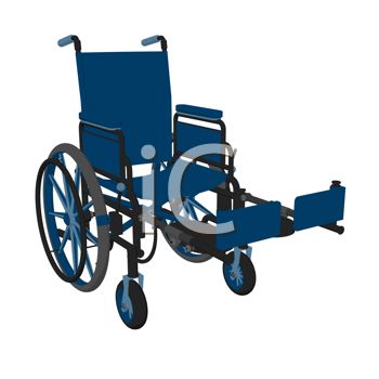 Realistic Wheelchair   Royalty Free Clipart Picture