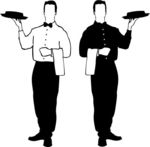 Resturant Waiter Stock Illustration