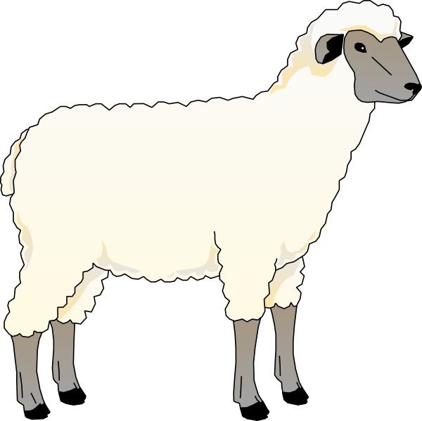 Sheep Side View Clip Art At Clker Com   Vector Clip Art Online    
