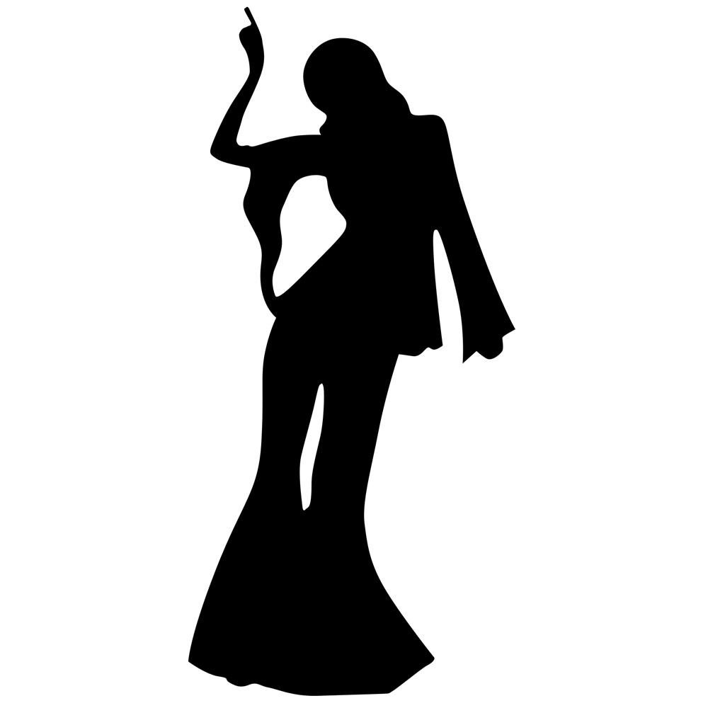 Stand Up Female Disco Dancer Silhouette 1 7m   Peeks