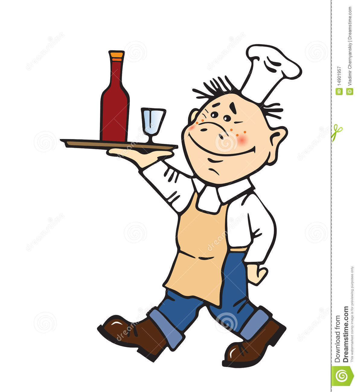 Waiter Clipart The Waiter With Tray