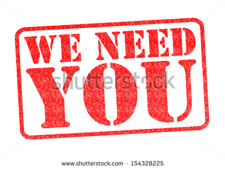 We Need You Rubber Stamp Over A White Background    Stock Photo
