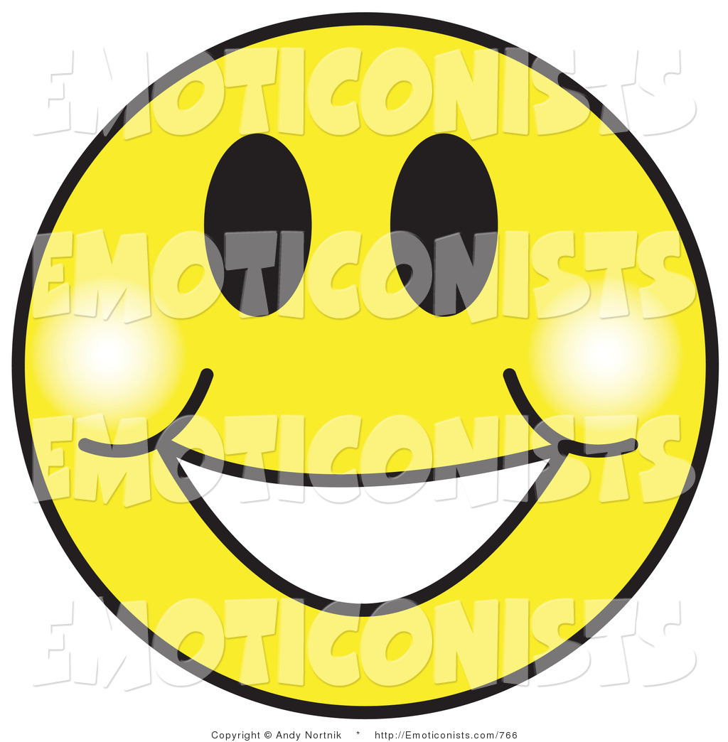 Big Grin Smiley Face Round Stickers Clipart   Free Clip Art Images