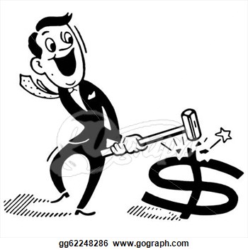 Black And White Version Of A Cartoon Style Drawing Of A Businessman