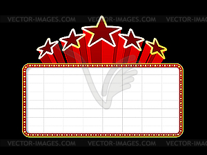 Blank Movie Theater Or Casino Marquee   Vector Clipart