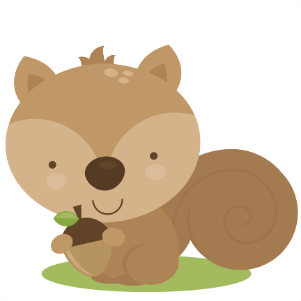 Cute Squirrel Svg Cut File For Scrapbooking Woodland Animals Clipart