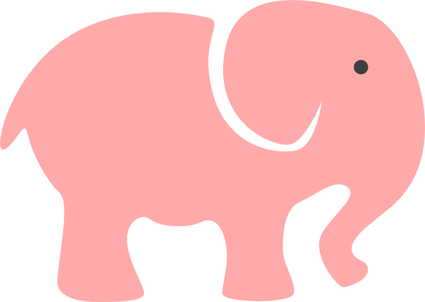 Grey Elephant Mom   Baby Pink Clip Art At Clker Com   Vector Clip Art