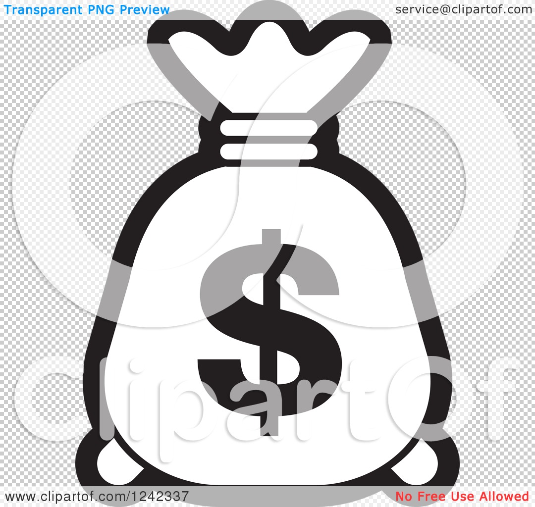 Money Sign Clip Art No Background Clipart Of A Black And White Money