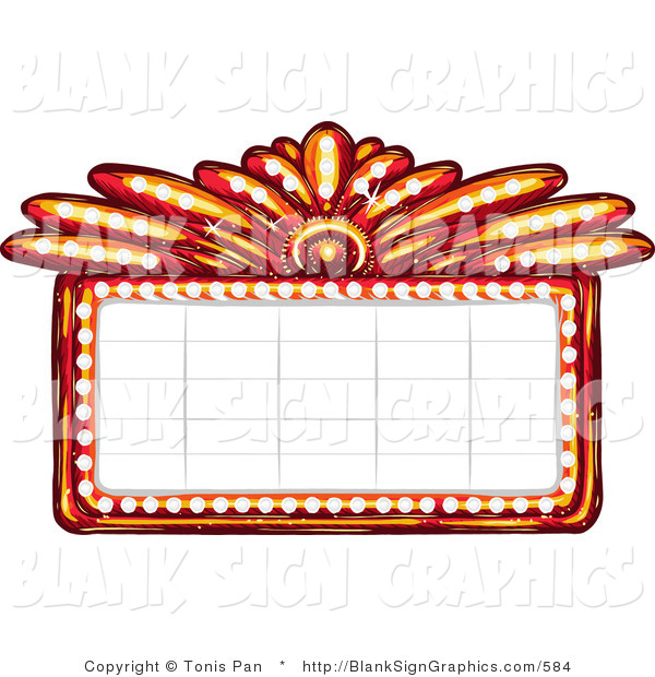 Of A Blank Casino Or Theater Marquee Sign By Tonis Pan    584