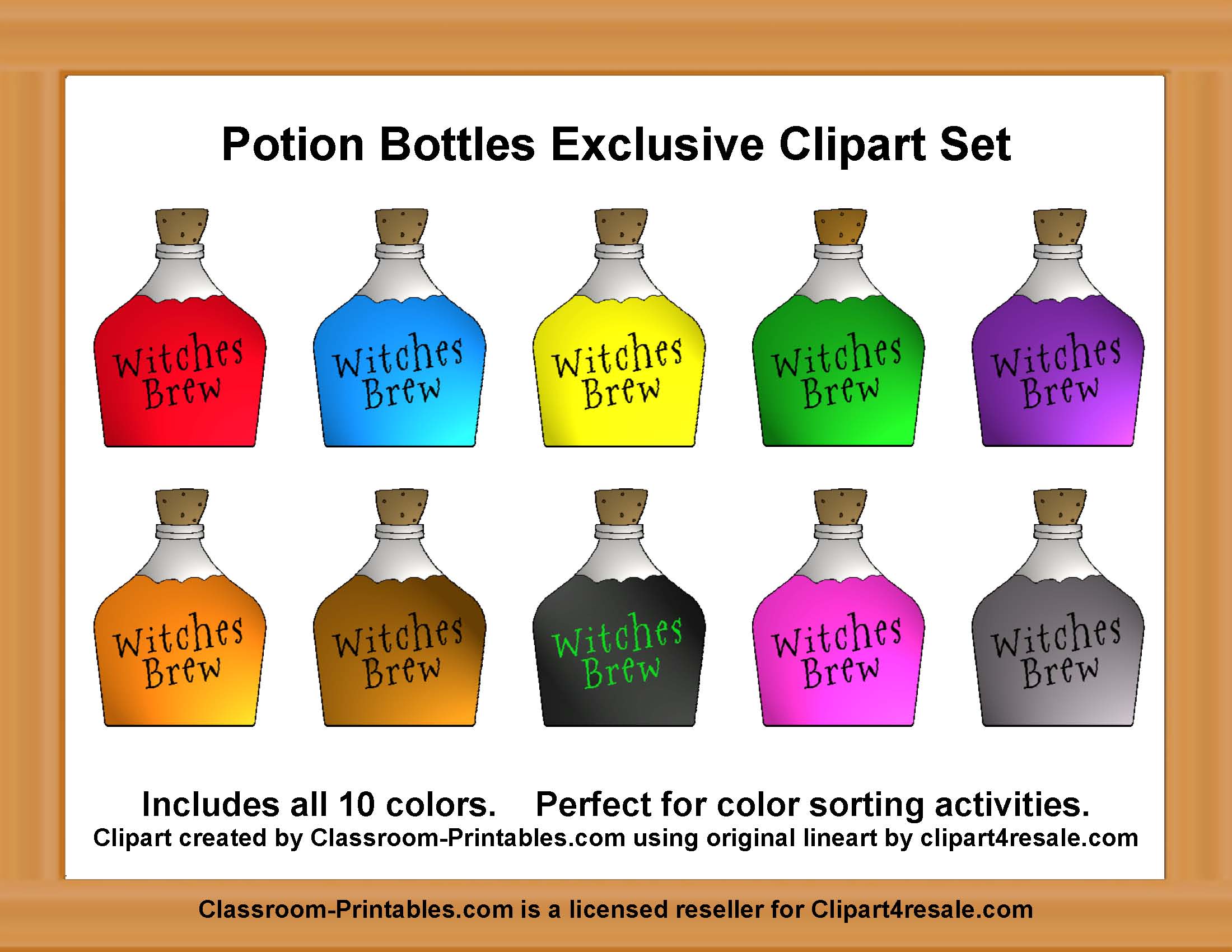 Potion Bottles Exclusive Clipart Potion Bottle Clipart By Classroom