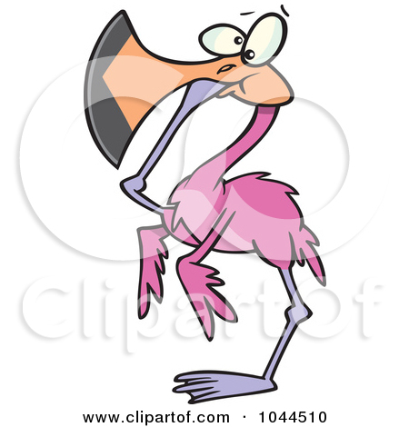Royalty Free  Rf  Clip Art Illustration Of A Cartoon Flamingo Babe In