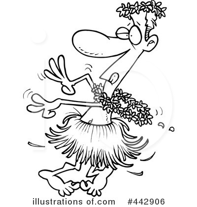 Royalty Free  Rf  Hula Dancer Clipart Illustration By Ron Leishman