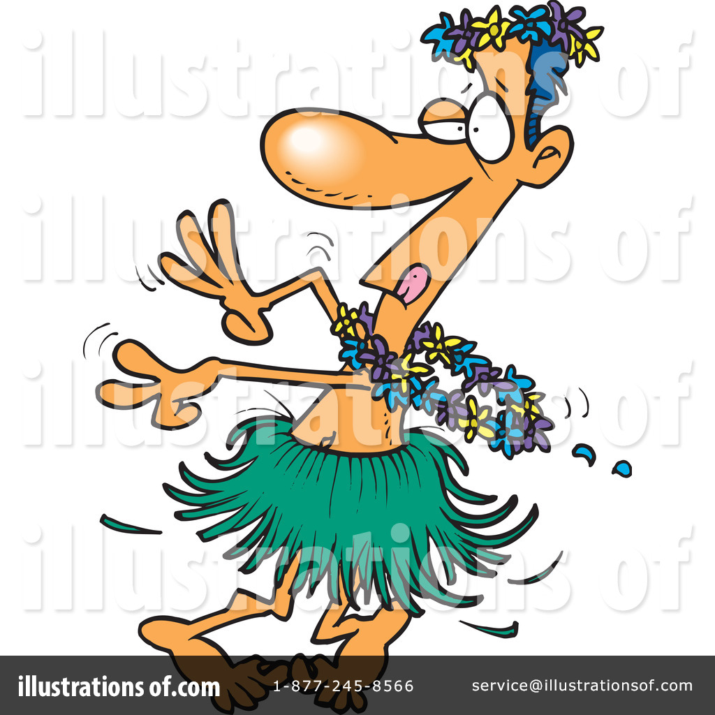 Royalty Free  Rf  Hula Dancer Clipart Illustration By Ron Leishman