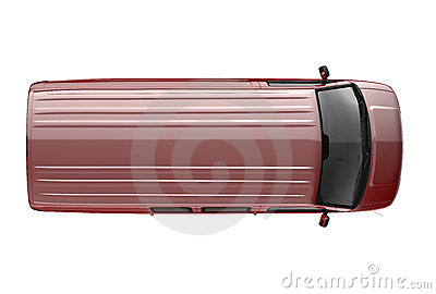 Top View Of Delivery Red Car Stock Photos   Image  19762353