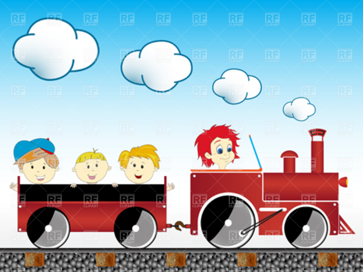Train With Children 4282 Download Royalty Free Vector Clipart  Eps 
